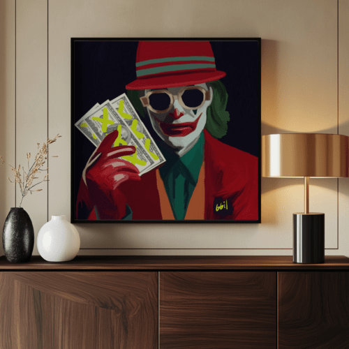 Guasón- 80X80 cm MARCO NEGRO