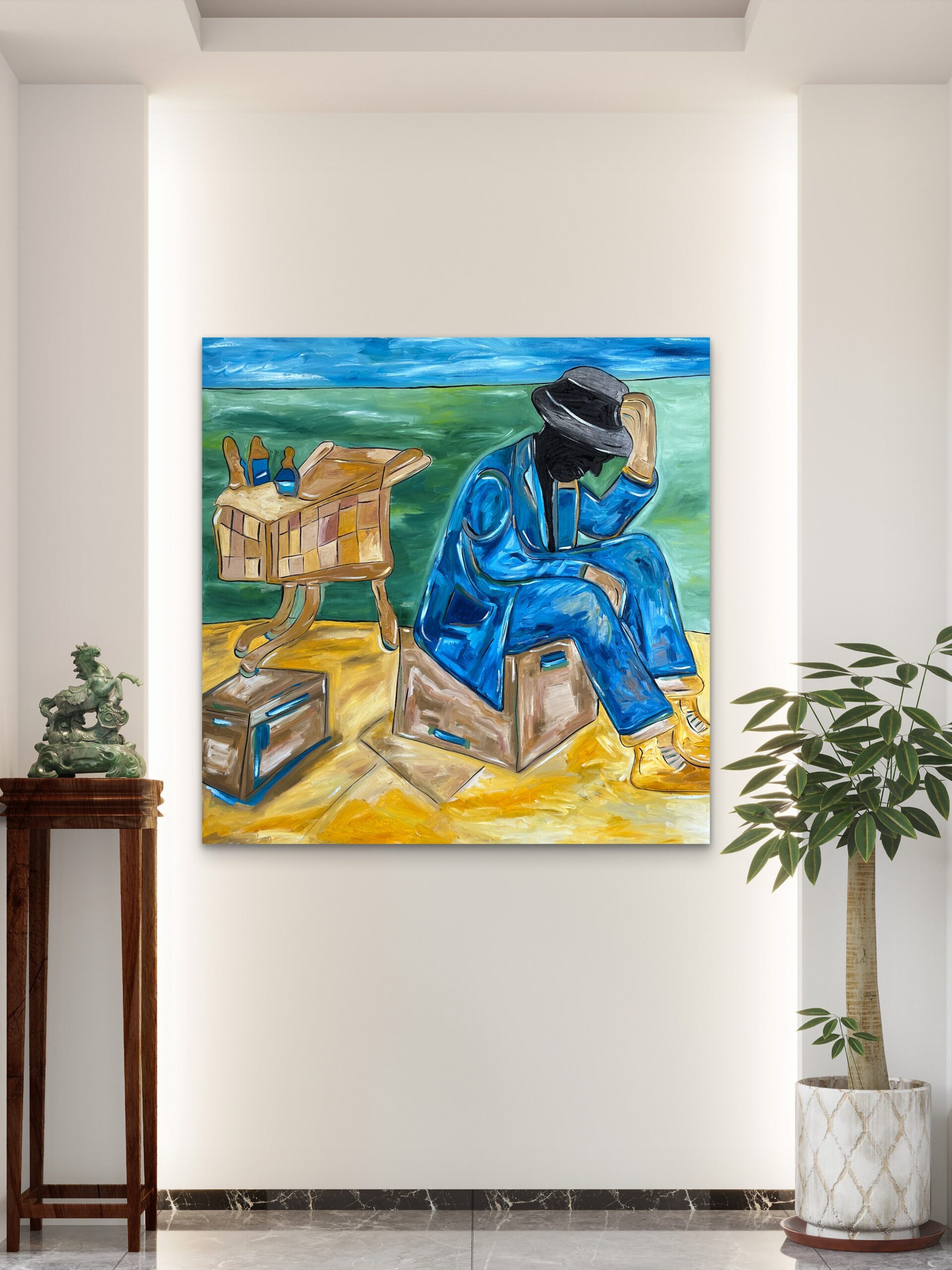 Caminos borrados 100x100cm -Óleo sobre lienzo