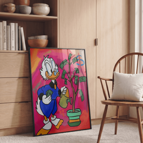 Pato Dinero 60x80cm