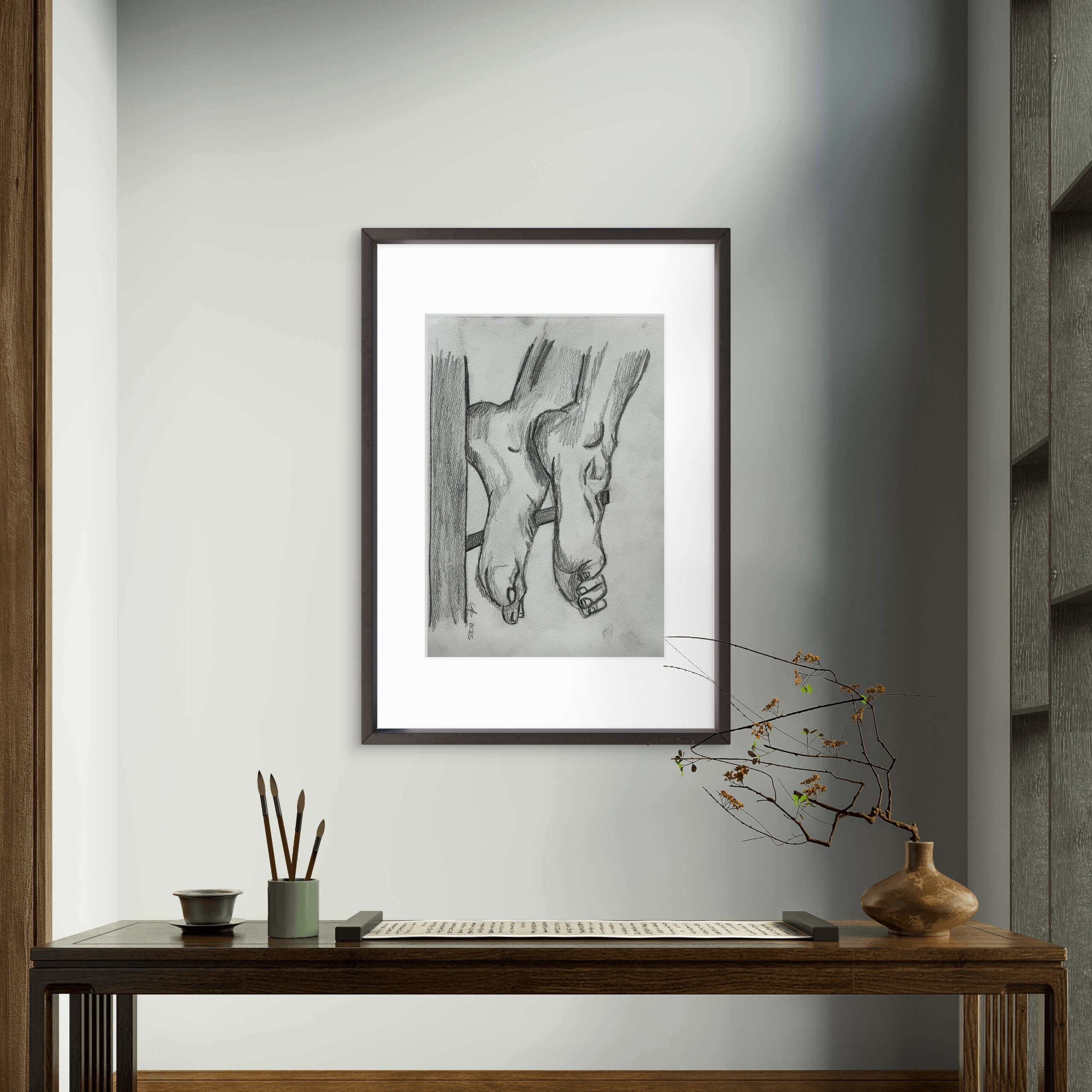 Jesús – Grafito 42X30 MEDIDA TOTAL