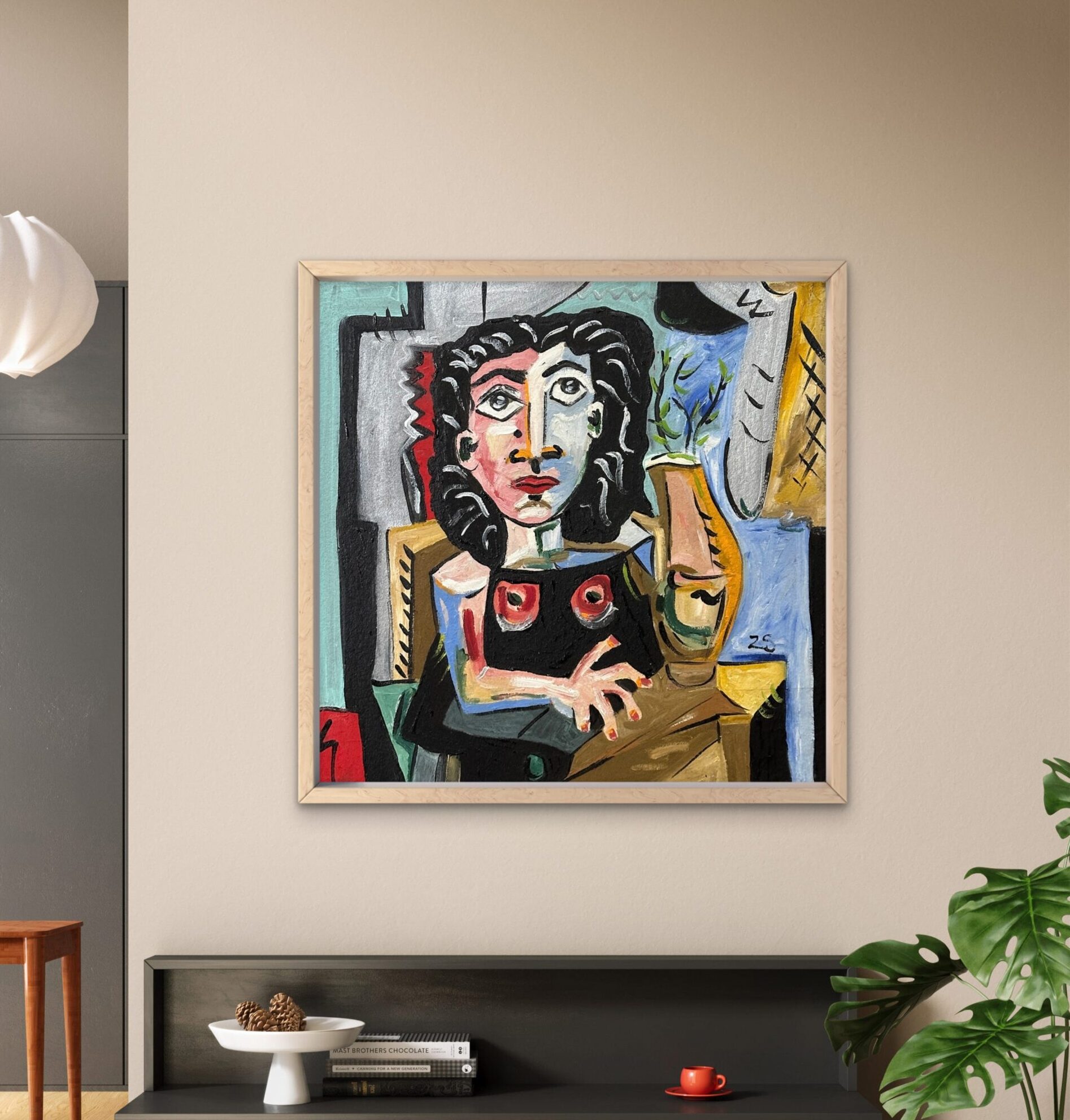 Ella no se rindió- 42X42CM- Óleo sobre Cartón entelado