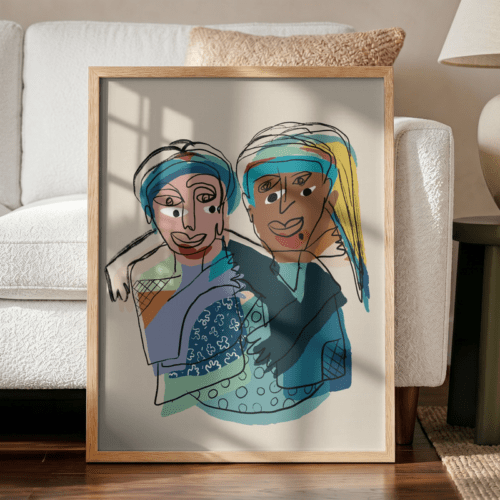 Abrazo- 40X50cm medida total - Reproducción Gráfica