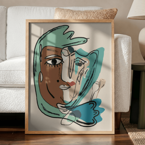 Espejo - 60x47cm medida total - Reproducción Gráfica