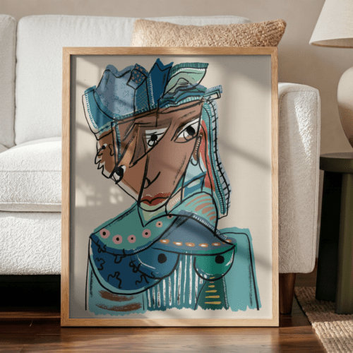 Rey - 60x47cm medida total - Reproducción Gráfica