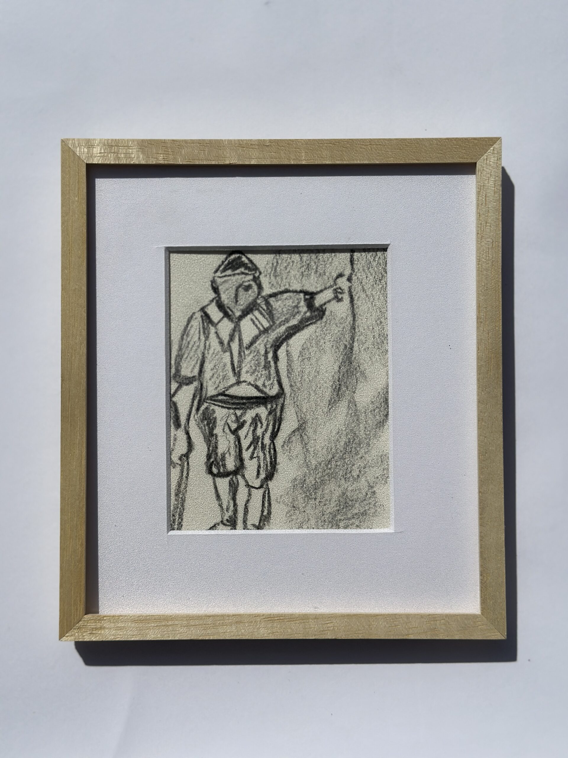 Descansando- Grafito 13 x 10.5cm- MEDIDA TOTAL